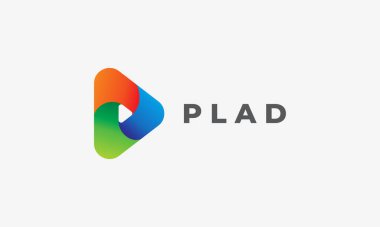 Minimalist logo çalma düğmesi, simge tıklaması ortam oynatıcı