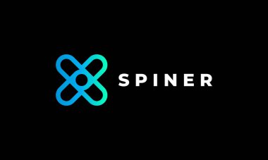 Oyun oyuncakları logosu için Spinner logosu minimalisti