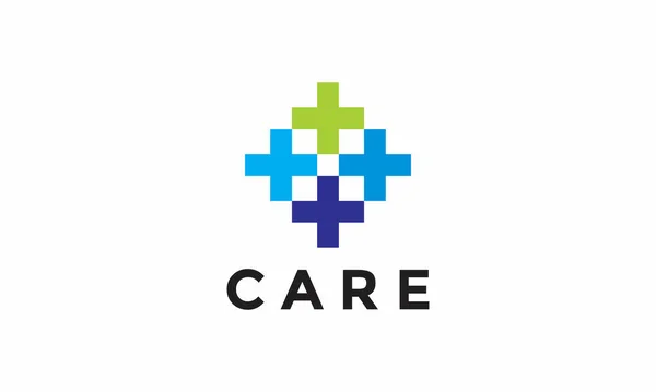 Logo Koncepcji Opieki Zdrowotnej Apteki — Wektor stockowy