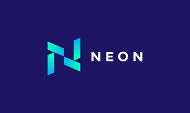 Harf N minimalizm kavramı logosu ve stilisti