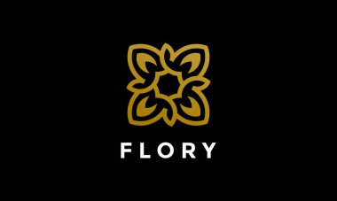 Design logo minimalist flower for wedding and spa business and environment