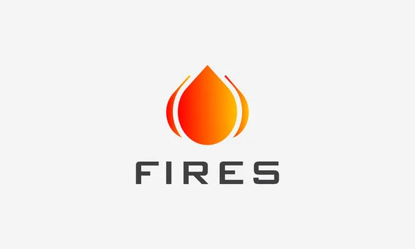 stock vector Minimalist design flame logo fire style concept