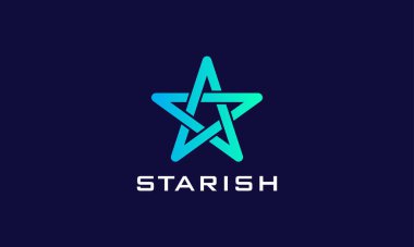 Minimalist logo yıldızı başarı ve parlak geleceğin sembolü