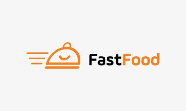 Minimalist logo vektörü yemek pişirme zamanı yemek konsepti restoran kantin şefi fast food markası pişirme