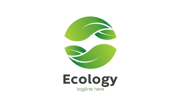 Verde Cor Agricultura Ecologia Conceito Símbolo Natureza Ambiente Saudável —  Vetores de Stock