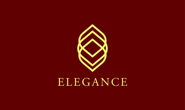 Elegant Logo Gold Leaves Spa Wedding Luxurious Business — Stock Vector
