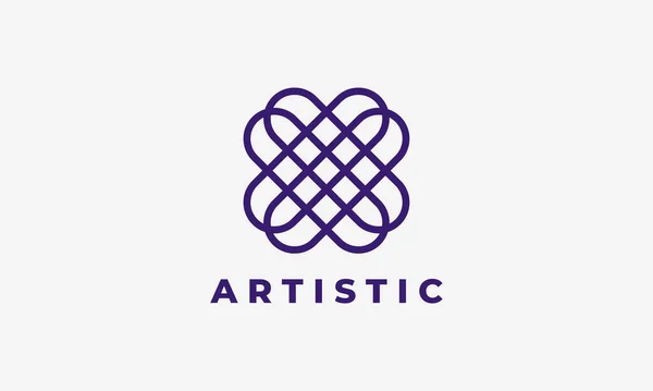 Design Minimalista Logotipo Linha Para Arte Negócios — Vetor de Stock