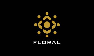 Çiçek logosu doğa ve çevre tasarımı kavramı