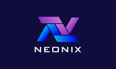 Logo minimalist harf N konsepti iş ve endüstri için