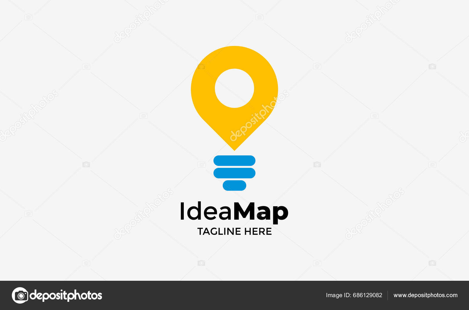 Logo Chat Map Find Spot Location Mark Place Stock Vector by ©kloplogo