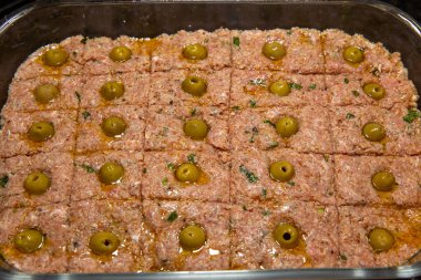 Geleneksel Brezilya tarzı kibbeh ve seçici odak