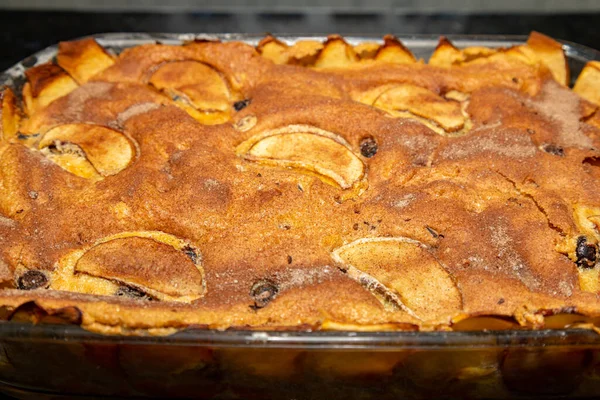 Traditional Rustic Apple Pie Cloves Cinnamon — Stock Photo, Image