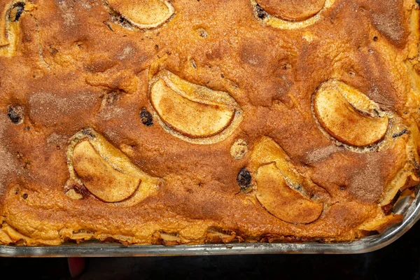 Traditional Rustic Apple Pie Cloves Cinnamon — Stock Photo, Image