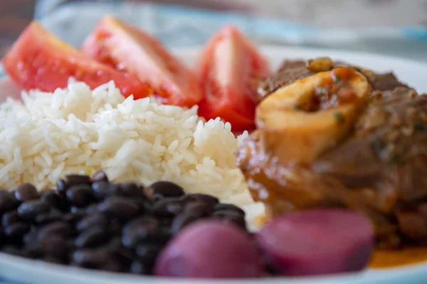 Tradycyjne Brazylijskie Danie Codziennej Żywności Zdrowa Prawdziwa Żywność — Zdjęcie stockowe