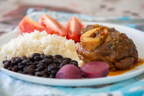 Традиційна Бразильська Страва Повсякденного Харчування Здорова Справжня Їжа — стокове фото