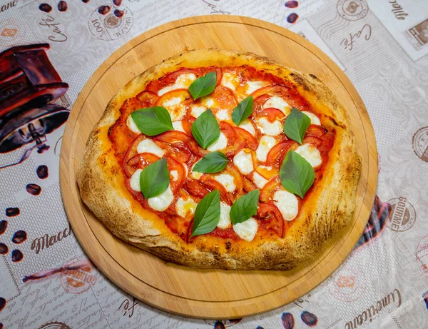 Klassisch Italienische Vera Pizza Napoletana Margherita Pizza Klassifiziert Als Original — Stockfoto