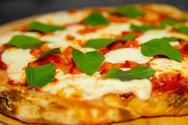 Klasik Margherita Pizza Orijinal Talyan Vera Pizza Olarak Sınıflandırılmış — Stok fotoğraf