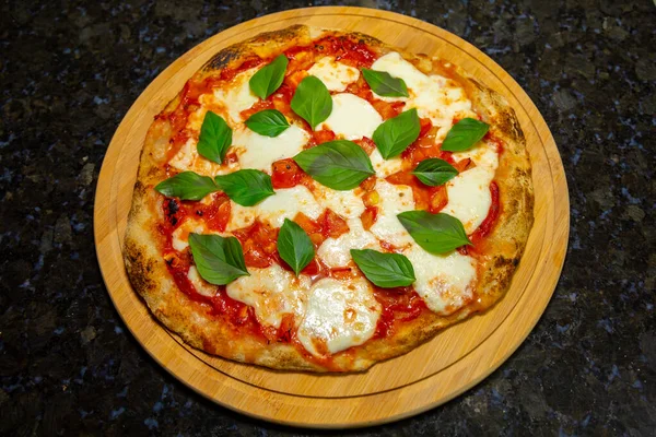 Класична Піца Маргарити Класична Оригінальна Італійська Піца Віра — стокове фото