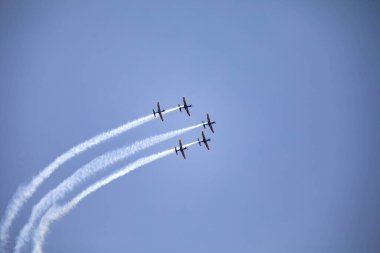 3 Super Tucano A-29 Turboprop uçağından oluşan geleneksel Brezilya Duman Filosu