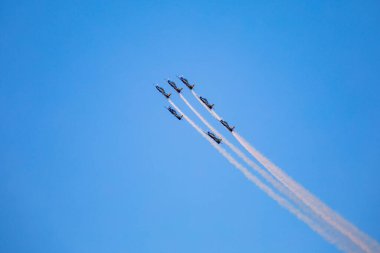 3 Super Tucano A-29 Turboprop uçağından oluşan geleneksel Brezilya Duman Filosu