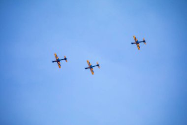 3 Super Tucano A-29 Turboprop uçağından oluşan geleneksel Brezilya Duman Filosu