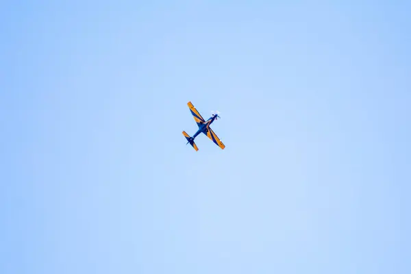 stock image Traditional Brazilian Smoke Squadron, consisting of 3 Super Tucano A-29 Turboprop aircraft