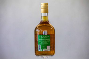 Traditional Portuguese Shit Liqueur, prepared with milk and aromatic herbs