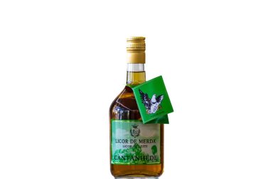 Traditional Portuguese Shit Liqueur, prepared with milk and aromatic herbs