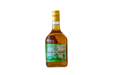 Brazil, March 15, 2025. Traditional Portuguese Shit Liqueur, prepared with milk and aromatic herbs