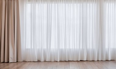 Dekoratörler ve mimarlar tarafından tasarlanmış minimalist tam çerçeve perdesi