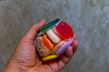 Kullanım ve ekonomi için kullanılan sabunlar, anti-carction, yaratıcılık için bir araya toplanmış top