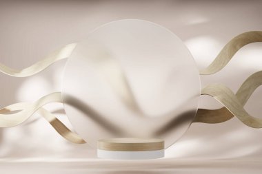 Ürün görüntüleme 3D görüntüleme için soyut temiz minimal platform podyum sergisi