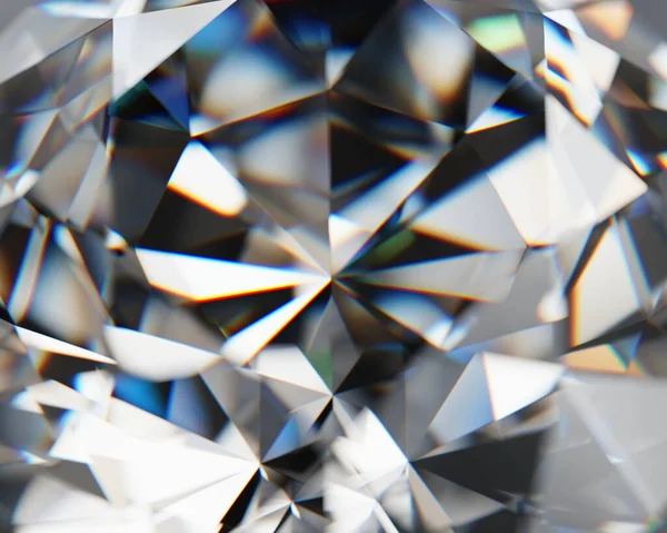 Ρεαλιστικό Διαμάντι Κρύσταλλο Καυστική Γκρο Πλαν Υφή Φόντο Απόδοση — Φωτογραφία Αρχείου