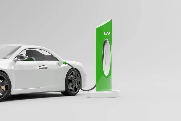 Enerji İstasyonu 3 boyutlu şarj edilmiş elektrikli araç EV