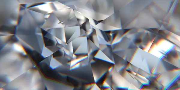 Cristal Diamante Com Fundo Textura Close Cáustico Renderização — Fotografia de Stock