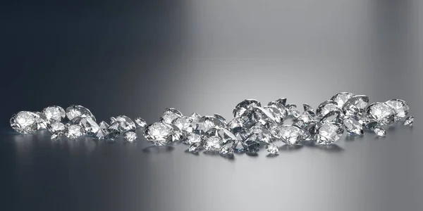 Csoport Gyémánt Háttér Renderelés — Stock Fotó