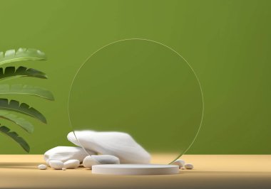 3d soyut platform podyum ürün sunum arkaplanı oluşturma