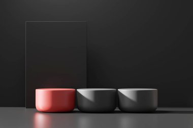 Ürün Gösterimi için Soyut Minimum Modern Podyum Platformu 3B Hazırlama