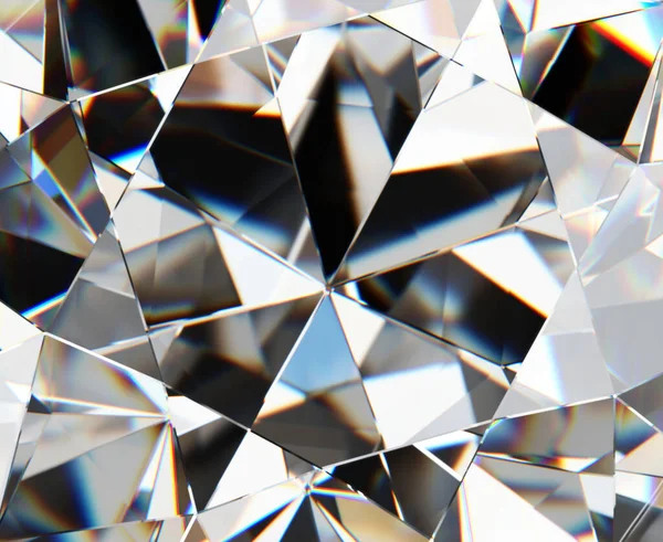 Luxury Abstract Realistic Crystals Texture Prism Spectrum Αιτιολογική Αντανάκλαση Close — Φωτογραφία Αρχείου