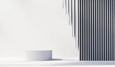 Ürün görüntüleme 3D görüntüleme için soyut beyaz platform podyum gösterisi