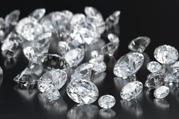 다이아몬드 그라운드에 배치부드러운 포커스 렌더링 — 스톡 사진