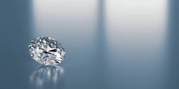 Діамант Відбитому Фоні Просторі Копіювання Ілюстрація — стокове фото