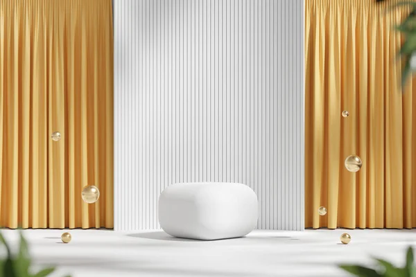 Abstract White Minimal Modern Podium Pedestal Platform Product Display Showcase — Stock Photo, Image
