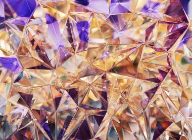 Lüks Soyut Gerçekçi Mor Kristal Doku Yansıması Yakın Arkaplan 3D görüntüleme