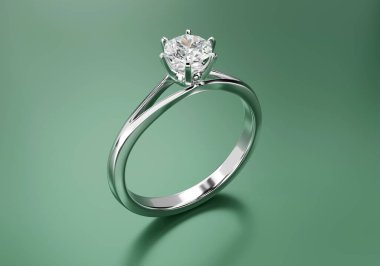 Üç boyutlu gümüş nikah yüzüğü beyaz arkaplanda izole edilmiş.
