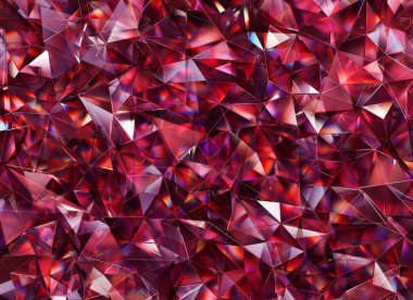 Lüks Soyut Gerçekçi Kırmızı Kristal Doku Yansıması Yakın Arkaplan 3D görüntüleme