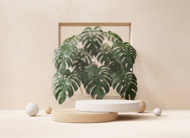 3d soyut platform podyum ürün sunum arkaplanı oluşturma