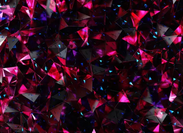 Lüks Soyut Gerçekçi Siyah ve Pembe Kristal Doku Yansıması Yakın Arkaplan 3D görüntüleme