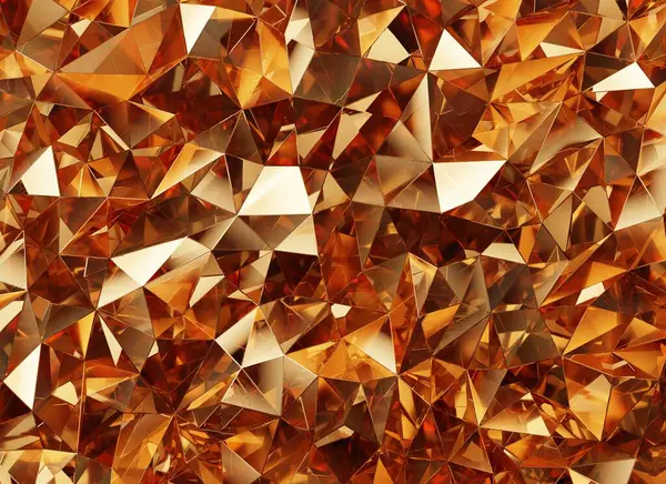 Lüks Soyut Gerçekçi Altın Kristal Doku Yansıması Yakın Arkaplan 3D görüntüleme