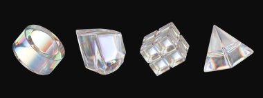 Sanal nesne ögesi paketi izole edilmiş arkaplan 3d görüntüleme